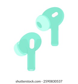 Wireless Earbuds Illustration Modern Audio Device for Music Podcasts and Calls