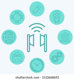 Wireless earphone vector icon sign symbol