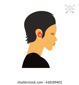 Wireless earphones icon