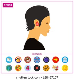 Wireless earphones icon