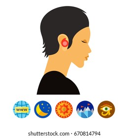 Wireless earphones icon