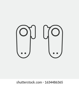 Wireless earphones icon vector eps10