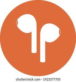 Wireless-Kopfhörer, Illustration, Vektorgrafik auf weißem Hintergrund.