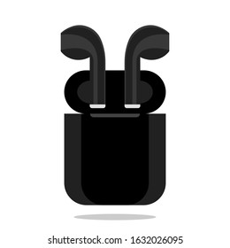 Wireless Earphones ,in ear Headphones illustration Vector