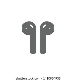 Wireless earphones symbol modern simple vector icon