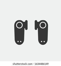 Wireless earphones vector icon ear pods