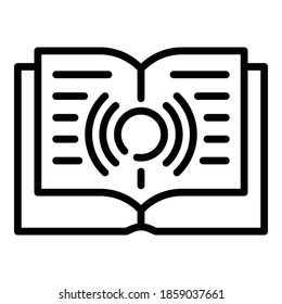 Icono de ebook inalámbrico. Icono de vector de ebook inalámbrico de contorno para diseño web aislado en fondo blanco