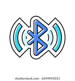 wireless enabled color icon vector. wireless enabled sign. isolated symbol illustration