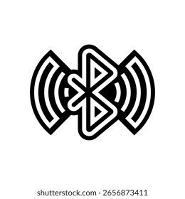 wireless enabled glyph icon vector. wireless enabled sign. isolated symbol illustration