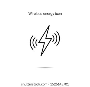 Wireless energy  icon design vector illustration graphic on background