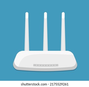 Wireless ethernet modem router sign, Vector illustration. Isolated on white. Eps 10