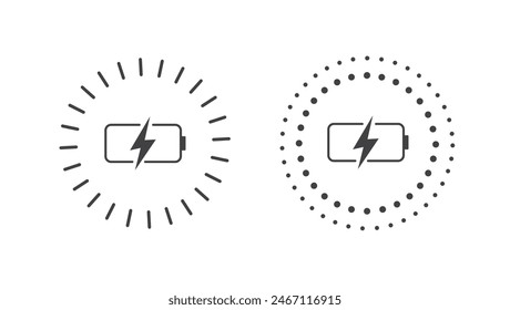 Wireless fast charging icon. Charging Battery Energy. Vector illustration.