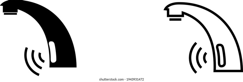 Icono de grifo inalámbrico, vector