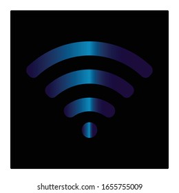 Wireless Fidelity button icon for internet sites