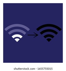 Wireless Fidelity button icon for internet sites