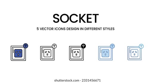 Wireless Fire Alarm Icon Design in Five style with Editable Stroke. Line, Solid, Flat Line, Duo Tone Color, and Color Gradient Line. Suitable for Web Page, Mobile App, UI, UX and GUI design.