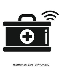 Wireless First Aid Kit Symbol einfache Vektorgrafik. Online-Arzt. Medizinische Versorgung