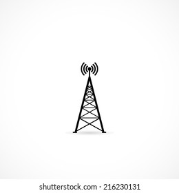 Wireless, flat icon isolated on white background
