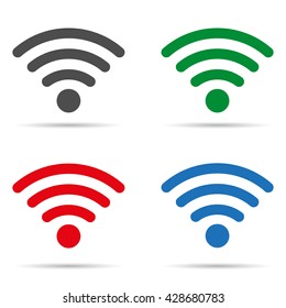 Wireless flat  icons