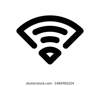 wireless, free wi-fi line style icon on white background. EPS 10