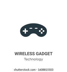 Wireless gadget glyph icon vector on white background. Flat vector wireless gadget icon symbol sign from modern technology collection for mobile concept and web apps design.