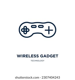 wireless gadget icon from technology collection. Thin linear wireless gadget, smartphone, gadget outline icon isolated on white background. Line vector wireless gadget sign, symbol for web and mobile