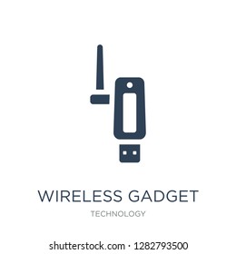 wireless gadget icon vector on white background, wireless gadget trendy filled icons from Technology collection, wireless gadget vector illustration