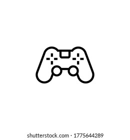 Wireless game controller icon  in black line style icon, style isolated on white background