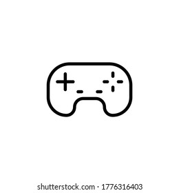 Wireless game controller icon  in black line style icon, style isolated on white background