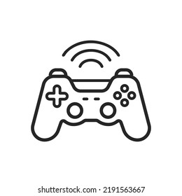 Wireless game controller icon. Simple gamepad, joystick for gaming symbol.