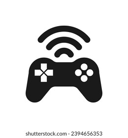 Wireless game controller. Joystick icon flat style isolated on white background. Vector illustration