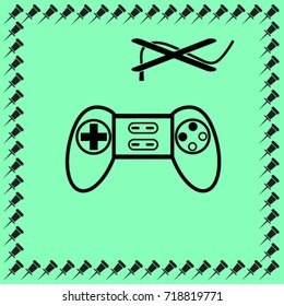 wireless gamepad icon, joystick vector illustration