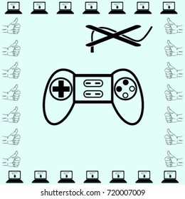 wireless gamepad icon, joystick vector illustration