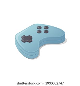 Wireless gamepad joystick controller. Isometric vector illustration. Isolated on white background.