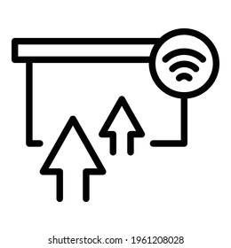 Wireless gate icon. Outline Wireless gate vector icon for web design isolated on white background