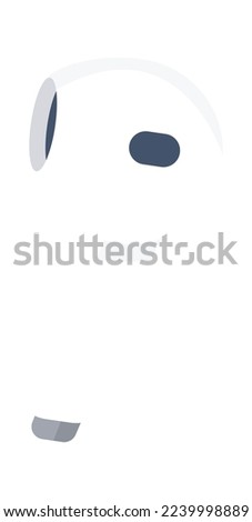 Wireless headphone flat icon Remote work