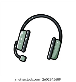 Wireless Headphone Gaming High Quality and Editable Vector Illustration For Modern Technology Design Theme