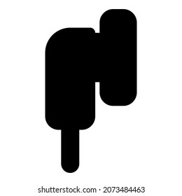Wireless headphone icon black color vector illustration flat style simple image