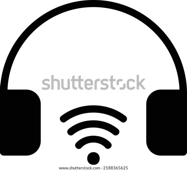 Wireless Headphone\
Icon With Glyph Style, Futuristic Technology Sign And Symbol\
Isolated On White\
Background