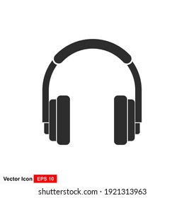 Wireless headphone icon. Illustration of flat headphones icon design for web design.