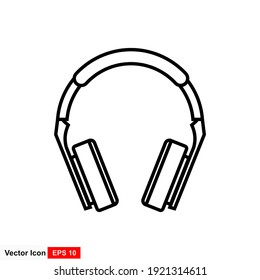 Icono de auriculares inalámbricos. Ilustración del diseño de iconos de auriculares planos para el diseño web