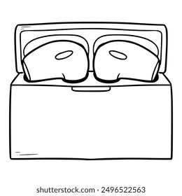 wireless headphone illustration hand drawn outline isolated vector