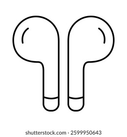 Wireless Headphone Line Icon. Device, Technology, Smart Device, AI Line Editable Stroke Icons