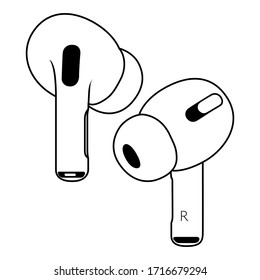 Wireless headphone symbol modern simple vector icon