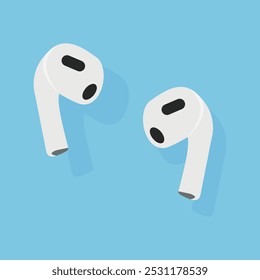 Wireless headphones airpods. Vector illustration.