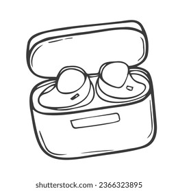 Wireless headphones. Bluetooth headphones. Vector illustration.