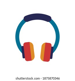 Wireless Headphones flat icon. Color simple element from wearable devices collection. Creative Wireless Headphones icon for web design, templates, infographics and more