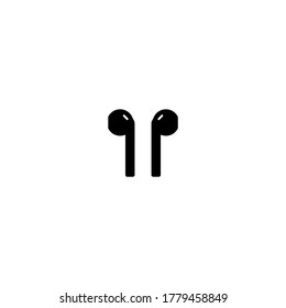 Wireless headphones icon black on a white background. Vector EPS10