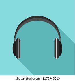 Wireless headphones icon. Flat illustration of wireless headphones vector icon for web design