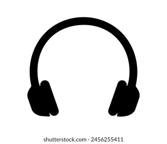 Wireless headphones icon. Music, podcast or radio listening equipment. Online communication device. Singer, DJ or gamer gadget isolated on white background. Vector graphic illustration.